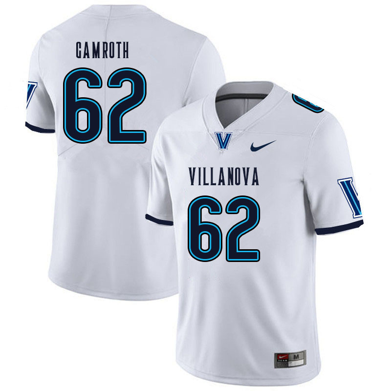 Men #62 Colin Gamroth Villanova Wildcats College Football Jerseys Sale-White